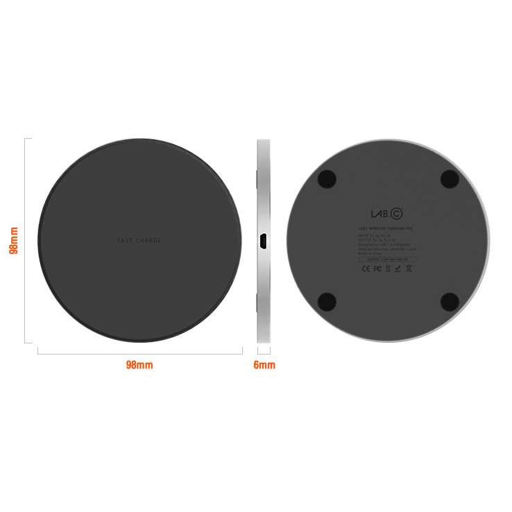 Беспроводное зарядное устройство LAB.C Wireless Fast Charging Pad чёрное