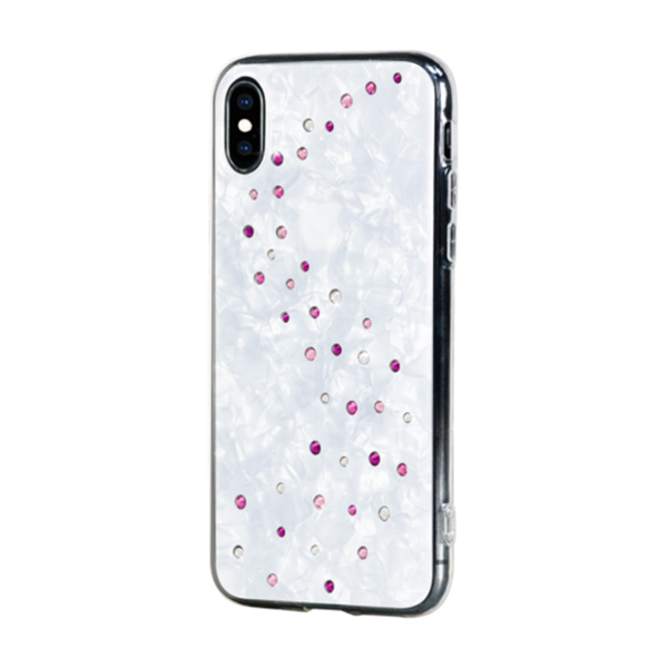 Чехол Bling My Thing Milky Way Case для iPhone Xs Max белый (Rose Sparkles)