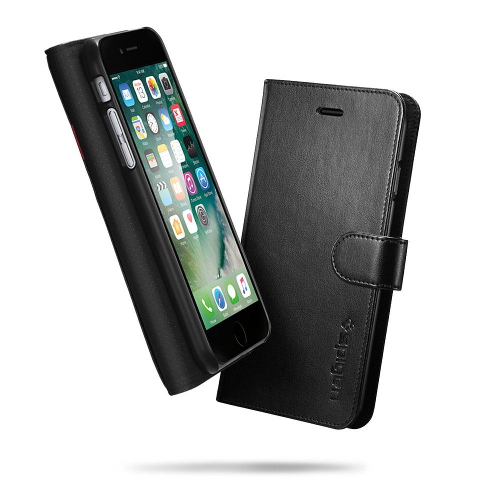 Чехол Spigen Wallet S для iPhone 7 (Айфон 7) чёрный (SGP-042CS20545)