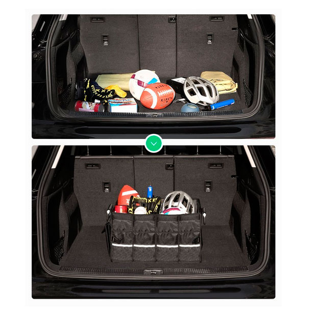 Органайзер UGREEN LP256 Car Trunk 55L Oxford Aluminium Alloy черный