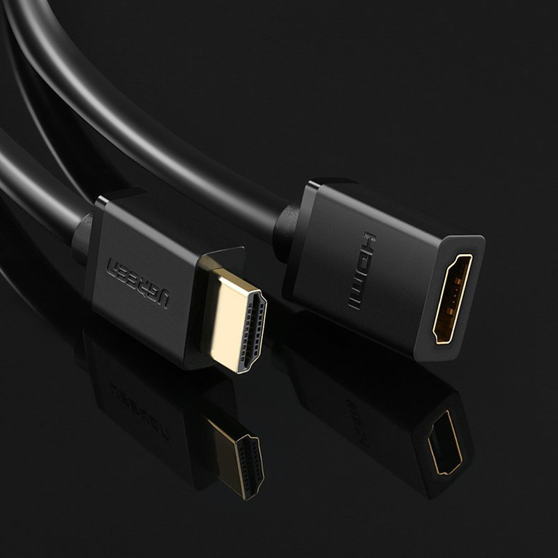 Кабель-удлинитель Ugreen HD107 (10141) HDMI Male to Female Cable (1 метр) чёрный