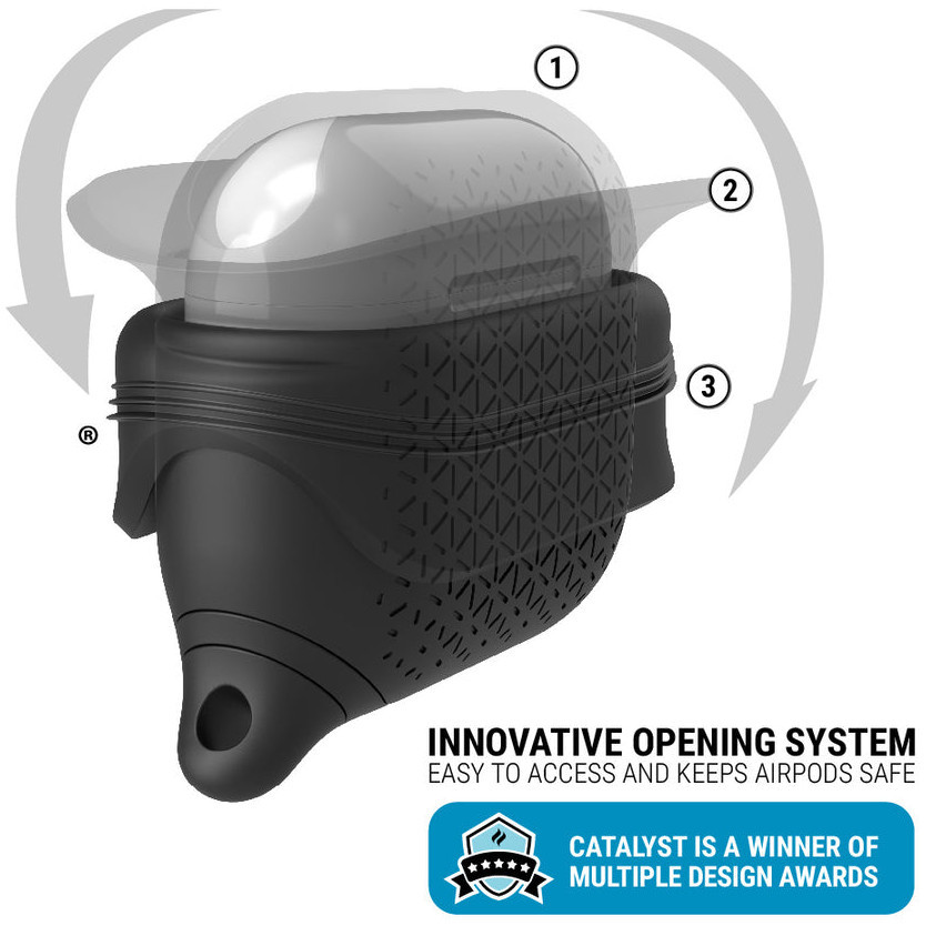 Водонепроницаемый чехол Catalyst Waterproof Vibe Case для AirPods 3 чёрный (Stealth Black)