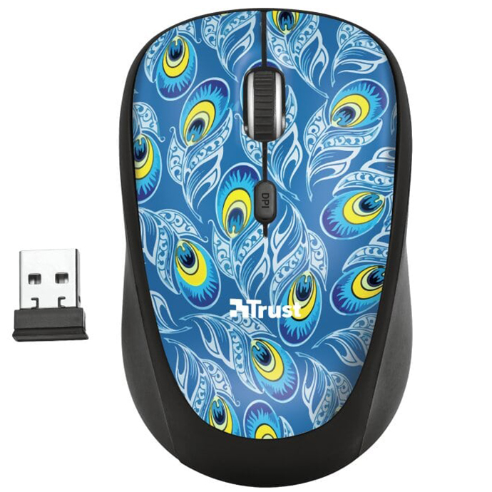 Беспроводная компьютерная мышь Trust Yvi Wireless Mouse Peacock