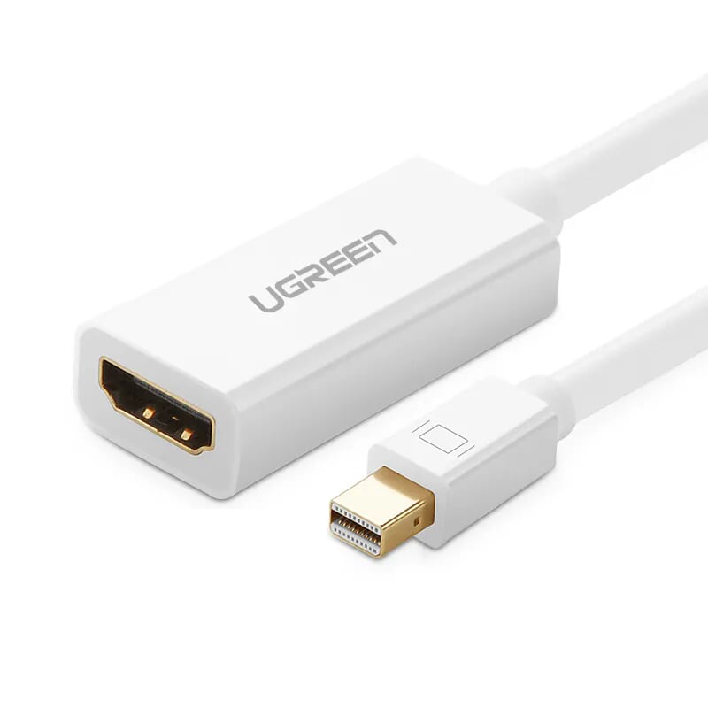 Кабель Ugreen MD112 (10460) Mini DP to HDMI Female Converter 1080P белый