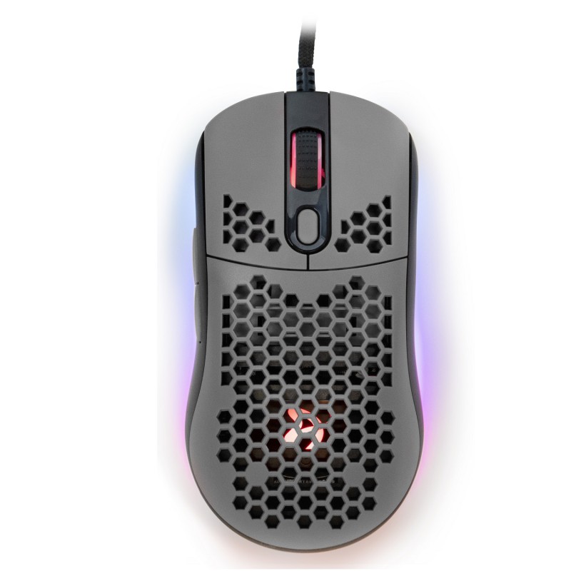 Игровая мышь Arozzi FAVO с RGB подсветкой чёрная/серая