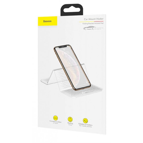 Коврик-подставка для смартфона Baseus Folding Bracket Antiskid Pad прозрачная (SUWNT-02)