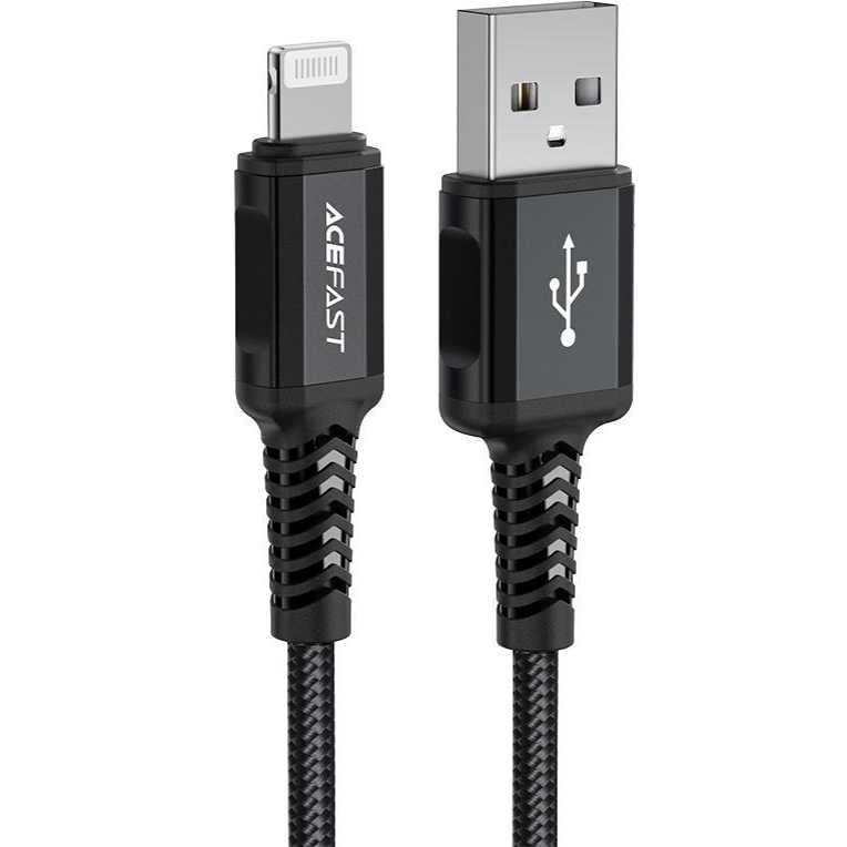 Кабель Acefast C4-02 USB-A to Lightning Cable (1,8 метра) чёрный (AF-C4-02-BK)