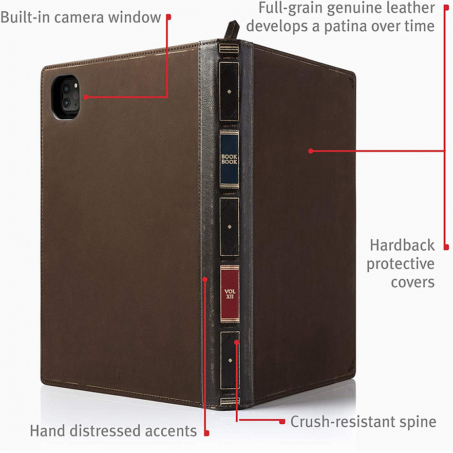 Чехол Twelve South BookBook Case Vol 2 для iPad Pro 12.9" (2020) коричневый 
