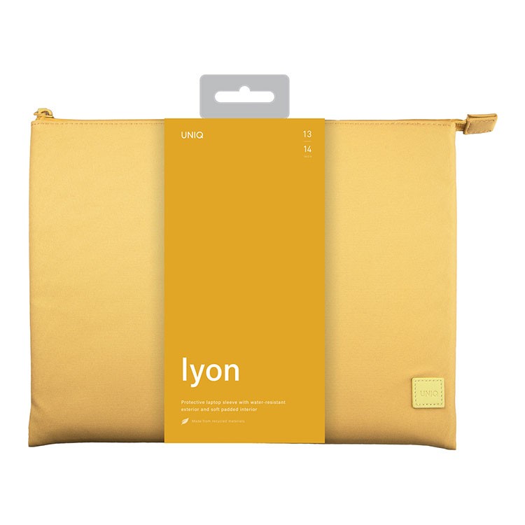 Чехол Uniq LYON RPET fabric Laptop sleeve (snug-fit) для ноутбуков 14" Canary Yellow