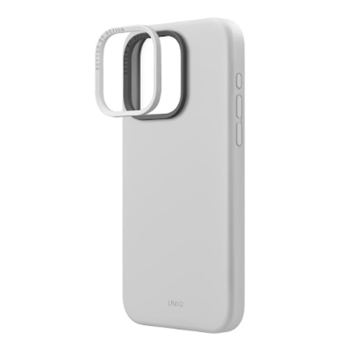 Чехол Uniq LINO MagSafe для iPhone 15 серый (Chalk Grey)