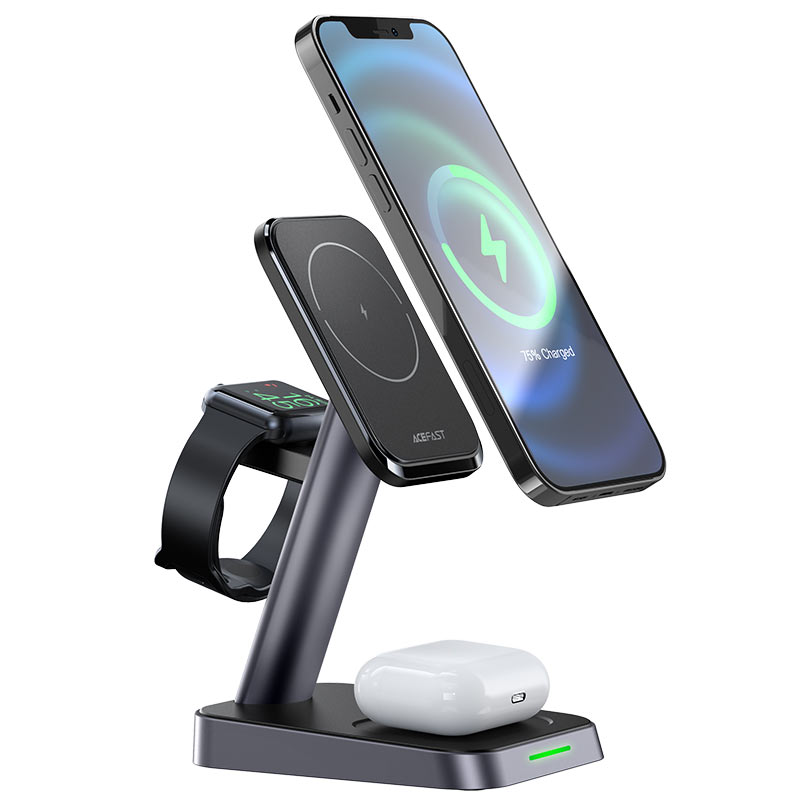 Беспроводное зарядное устройство Acefast E3 3-in-1 Fast Wireless Charger Desktop Holder (AF-E3-BK)