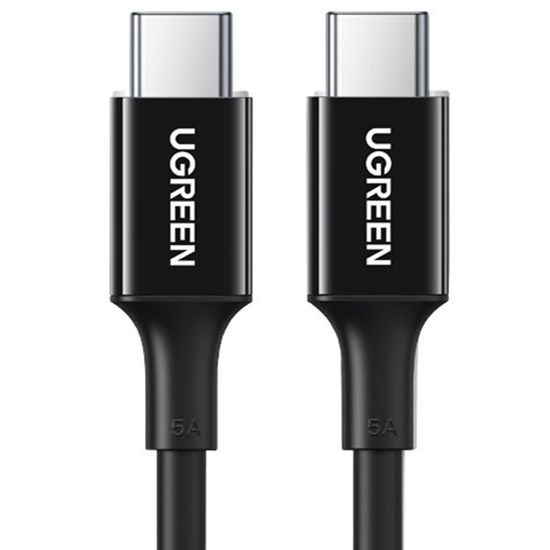 Кабель Ugreen US300 USB-C to USB-C 100W 5A Cable (1 метр) чёрный (80371)