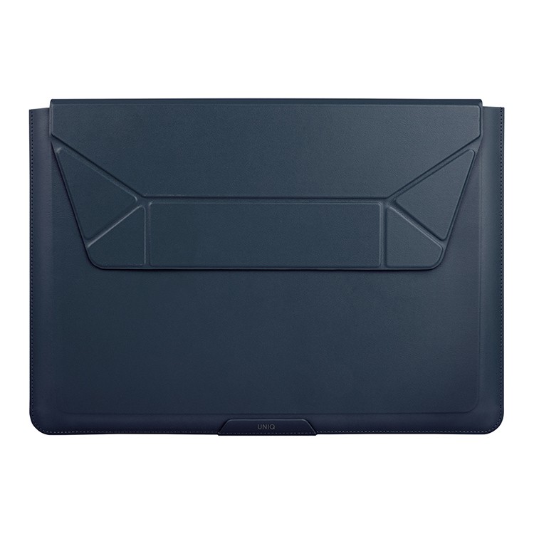 Чехол Uniq Oslo V.2 PU leather Magnetic Laptop sleeve/foldable stand для ноутбуков 14" Navy Blue