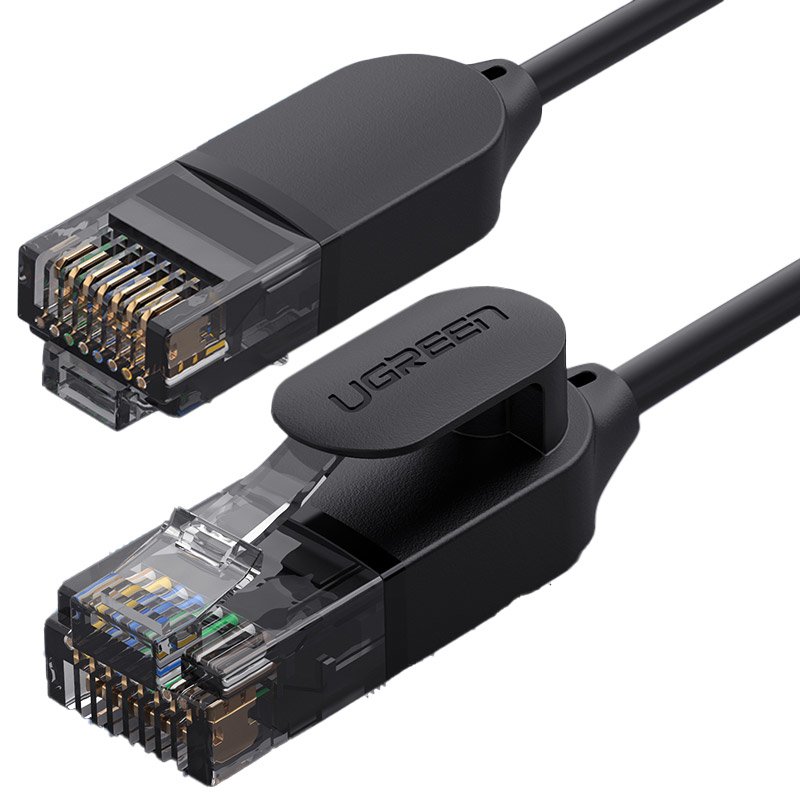 Кабель Ugreen NW122 (70334) CAT 6A Pure Copper 2 x RJ45 Ethernet Cable (2 метра) чёрный