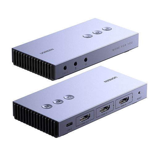 Карта видеозахвата UGREEN CM541 (80688) Dual HDMI Video Capture Device серая