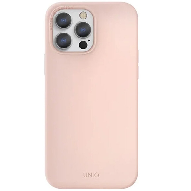 Чехол Uniq Lino для iPhone 13 Pro Max розовый