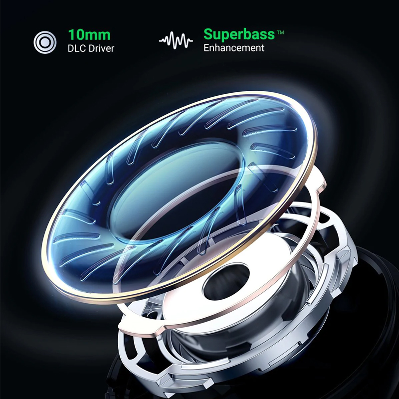 Беспроводные наушники UGREEN WS118 (90242) HiTune X6 ANC True Wireless Earbuds чёрные
