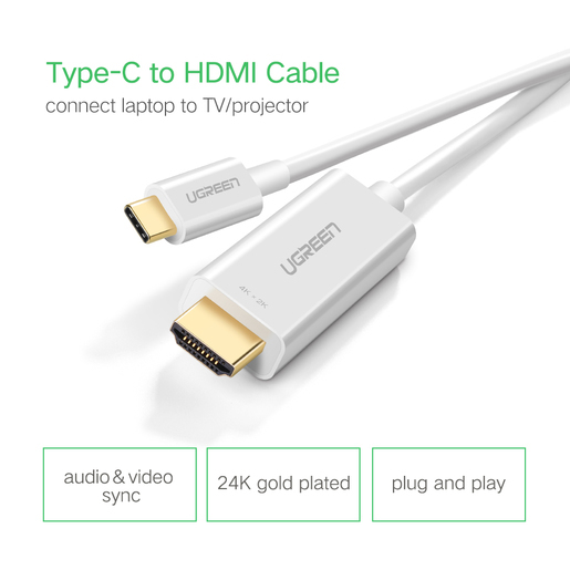 Кабель UGREEN MM121 (30841) USB-C to HDMI  - 1,5 метра