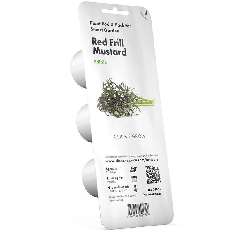 Набор картриджей для умного сада Click and Grow Refill 3-Pack Горчица Красная (Red Frill Mustard)