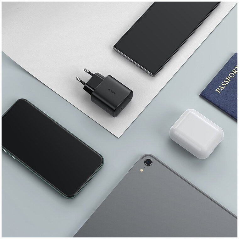 Сетевое зарядное устройство Aukey Swift Mix PD 30W USB-C чёрное (PA-F2)