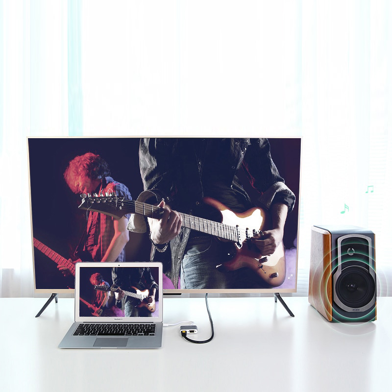 Переходник Ugreen MD115 Mini DisplayPort - HDMI to VGA Converter (4K) серебристый