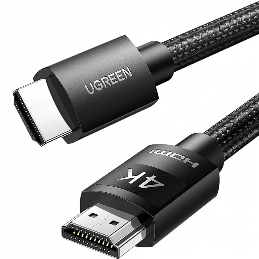 Кабель Ugreen HD119 (40104) 4K HDMI Male To Male Cable Braided (10 метров) чёрный