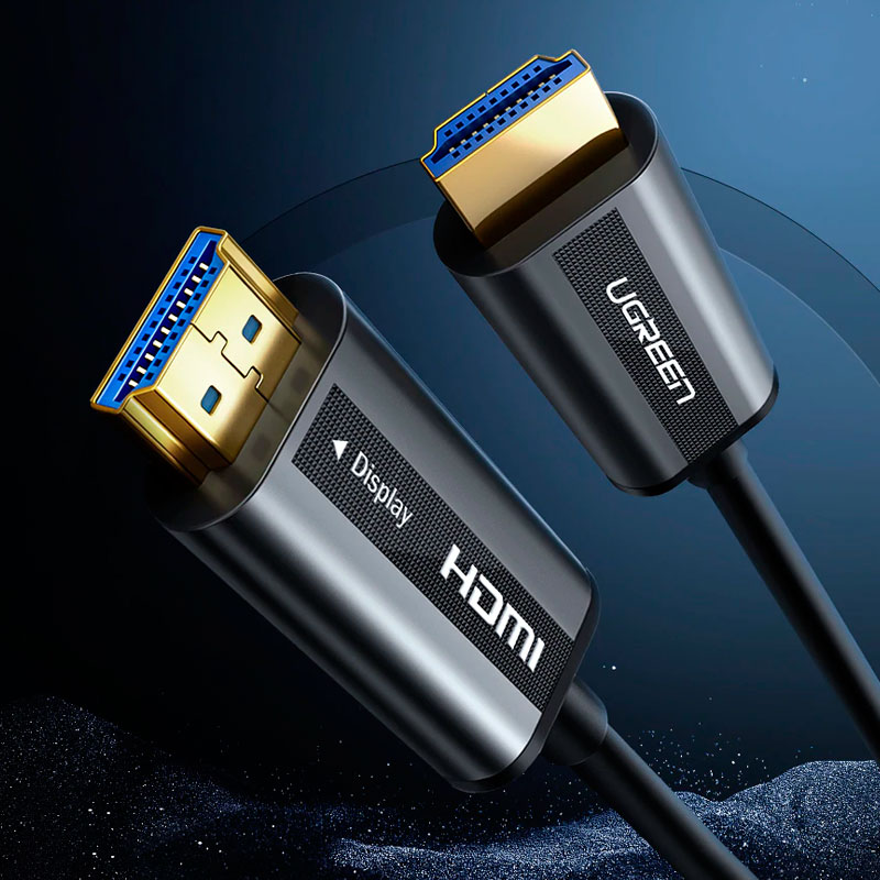 Кабель Ugreen HD132 (50218) HDMI Zinc Alloy Optical Fiber Cable (40 метров) чёрный