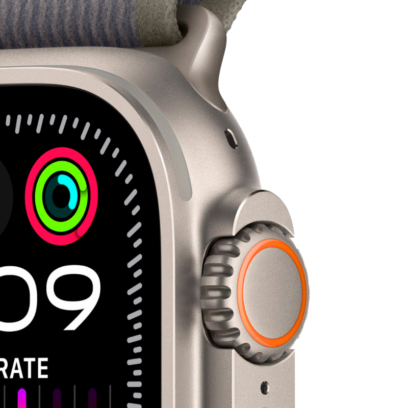 Умные часы Apple Watch Ultra 2 49 мм, GPS, титан, ремешок Trail зелёный / серый