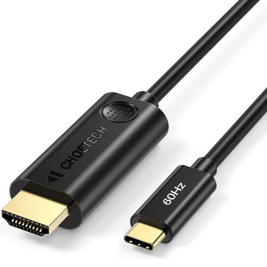 Кабель Choetech USB-C Thunderbolt 3 to HDMI Cable CH0019 (1,8 метра) чёрный  