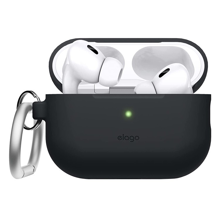 Чехол Elago Silicone Hang case для AirPods Pro 2 (2022) Чёрный (Black)