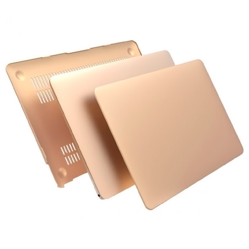 Чехол-накладка Crystal Case для MacBook Pro 14 (M1/M2/M3) 2021-2023 пластиковый металлик золотистый