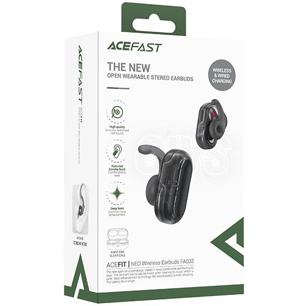 Беспроводные наушники ACEFAST FA003 ACEFIT NEO Wireless Open Earbud чёрные