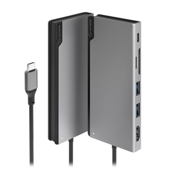 Мульти хаб ALOGIC USB-C Dock UNI серый космос