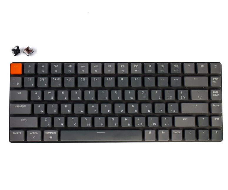 Беспроводная клавиатура Keychron K3-E3, 84 клавиши, RGB подсветка Brown Switch
