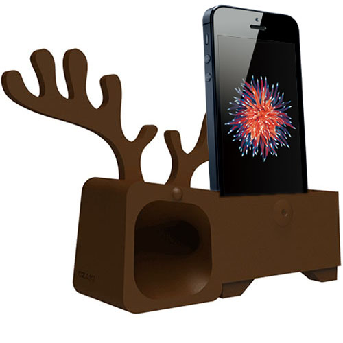 Подставка Ozaki O!Music Zoo для iPhone 5 / 5S / SE «Олень» коричневая