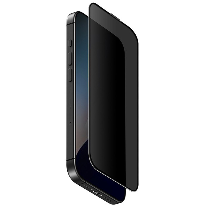 Защитное стекло Uniq OPTIX Privacy Clear/Black (+installer) для iPhone 16