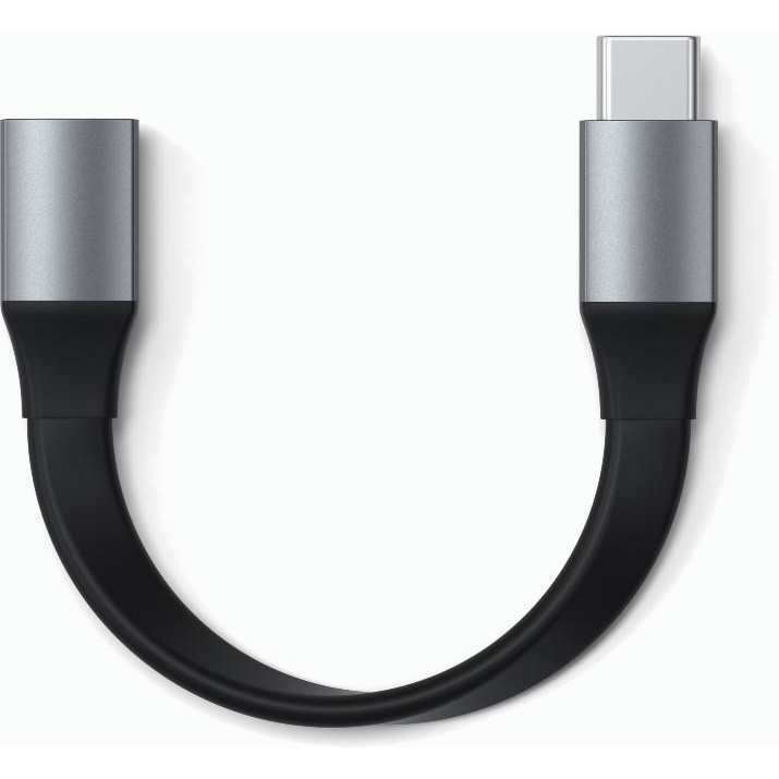 Кабель Satechi USB-C Mini Extension Cable (12 см) чёрный/серый (ST-TCECM) 
