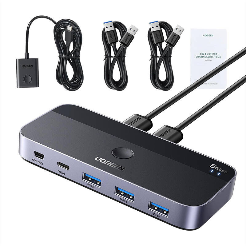 Переключатель Ugreen CM662 USB 3.0 Sharing Switch (15705)