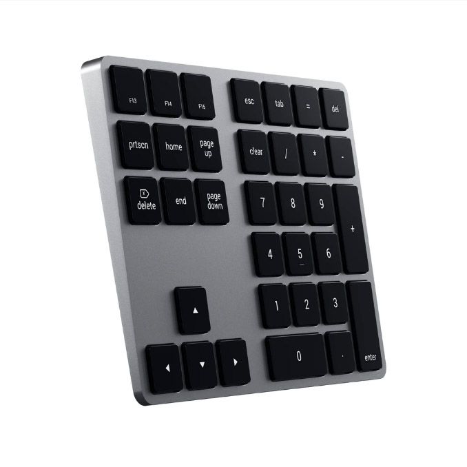 Беспроводной блок клавиатуры Satechi Aluminum Extended Keypad (ST-XLABKM) серый космос