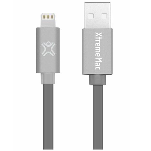 Кабель XtremeMac Lightning to USB Flat LED Cable (1,2 метра) серый космос (XCL-FLD-13) 