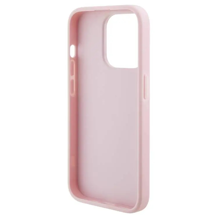 Чехол CG Mobile Guess Grip Stand 4G Saffiano для iPhone 15 Pro Max розовый