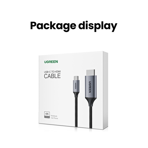 Кабель Ugreen MM142 USB-C to HDMI Cable (1,5 метра) серый (50570) 