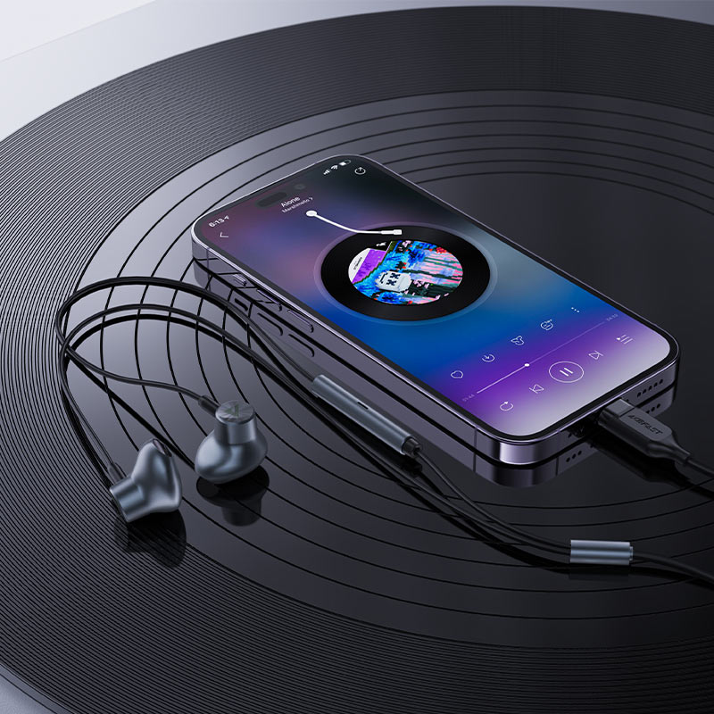 Наушники проводные Acefast L1 Wired Earphones чёрные