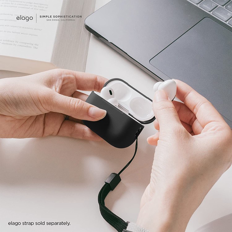 Elago для AirPods Pro 2 чехол Silicone case Black