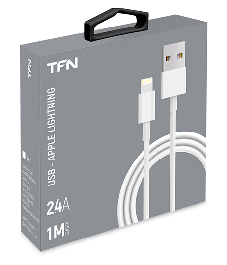 Кабель TFN 8pin (Lightning-USB) TPE (1 метр) белый