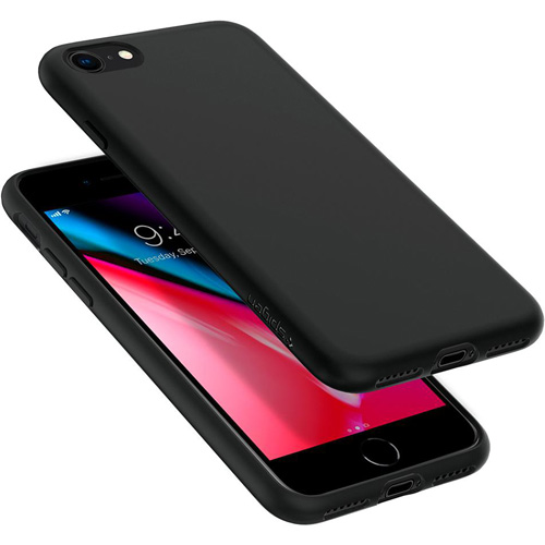 Чехол Spigen Liquid Crystal для iPhone 8/7 чёрный матовый (054CS22204)