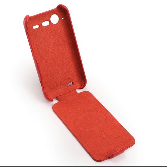 Кожаный чехол iCarer для HTC Desire S Красный