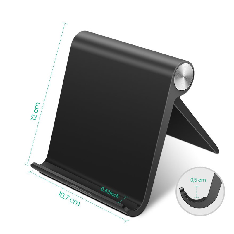 Подставка Ugreen LP115 (50748) Multi-Angle Adjustable Portable Stand для телефонов и планшетов чёрная