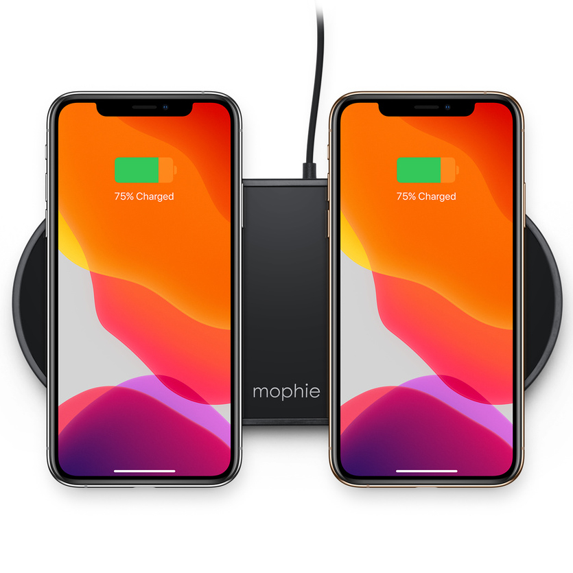 Беспроводное зарядное устройство Mophie Dual Charge Pad чёрное