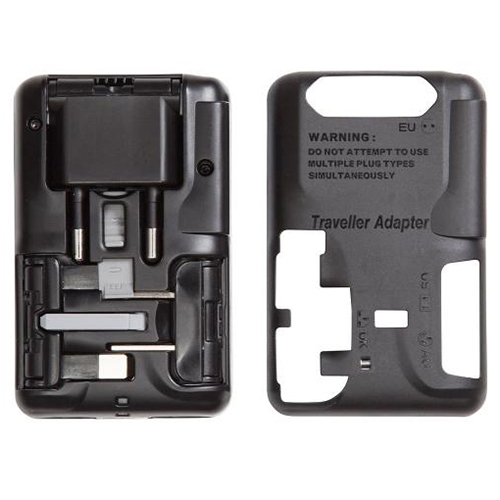 Универсальное зарядное устройство Knomo World Travel Adaptor черное (99-064-BLK)